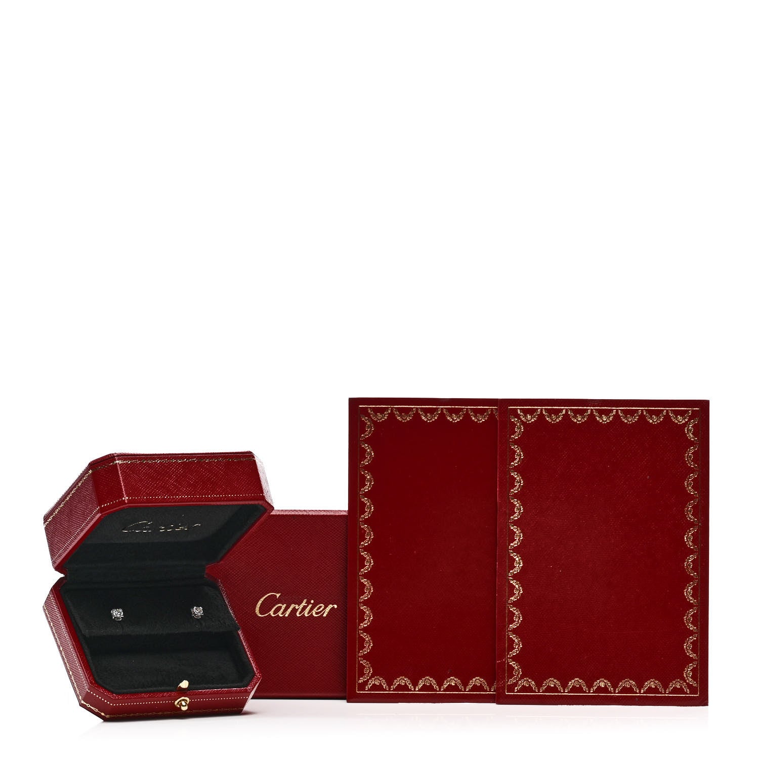 Cartier 18K White Gold Diamond .50ctw C De Cartier Earrings 5 of 5