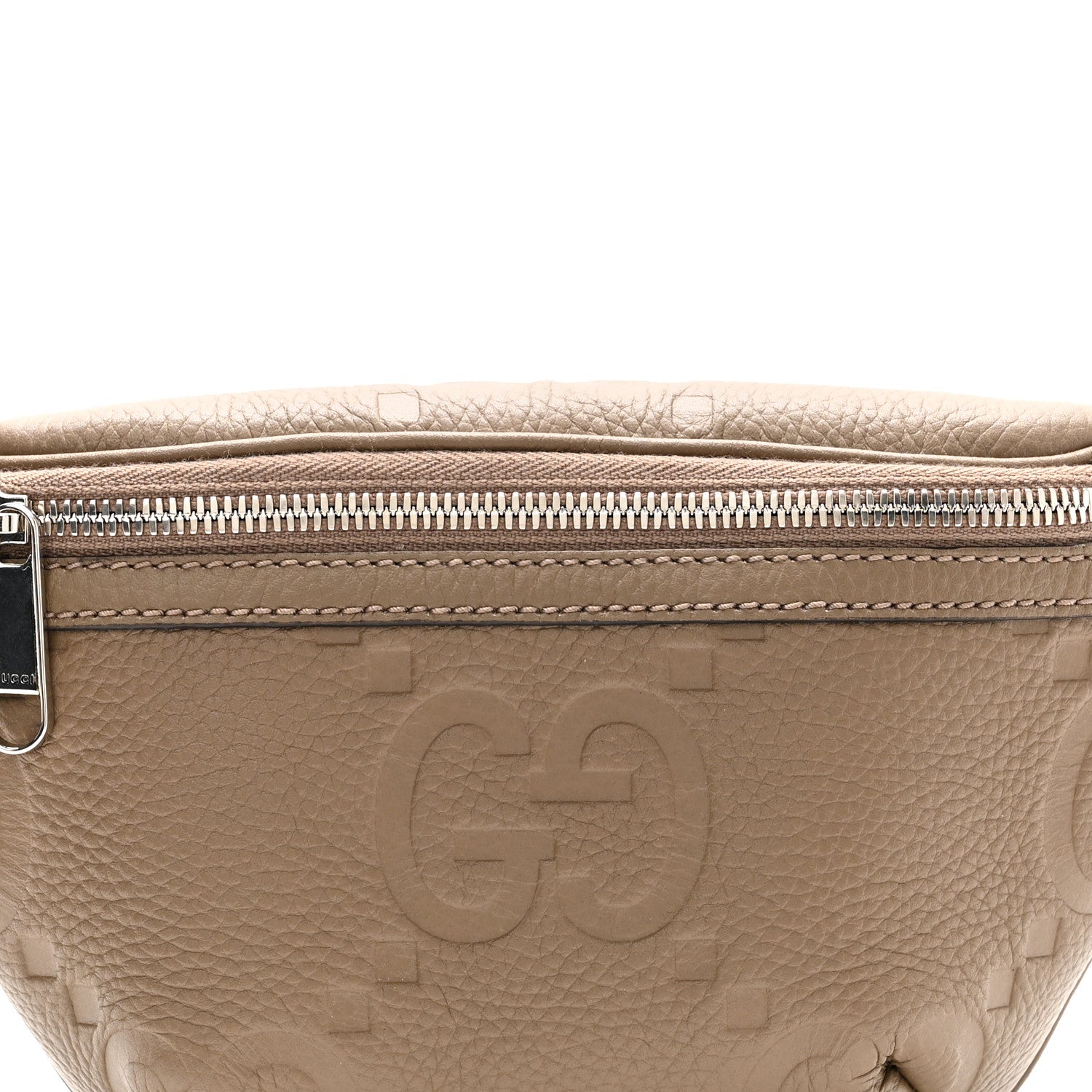 Gucci Piuma Calfskin Jumbo GG Embossed Small Belt Bag Good Taupe 8 of 10