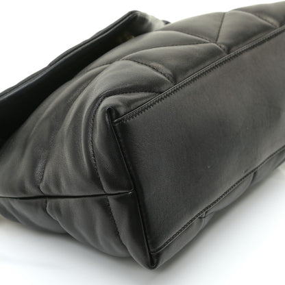 Saint Laurent Lambskin Quilted Small Loulou Puffer Monogram Chain Satchel Black 5 of 8