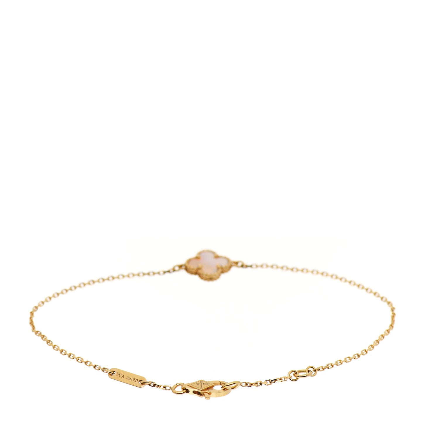18K Yellow Gold Mother of Pearl Sweet Alhambra Bracelet