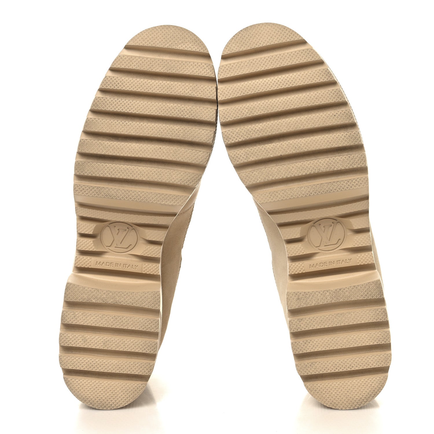 Louis Vuitton Suede Calfskin Embossed Monogram Laureate Platform Desert Boots 41 Beige 5 of 7