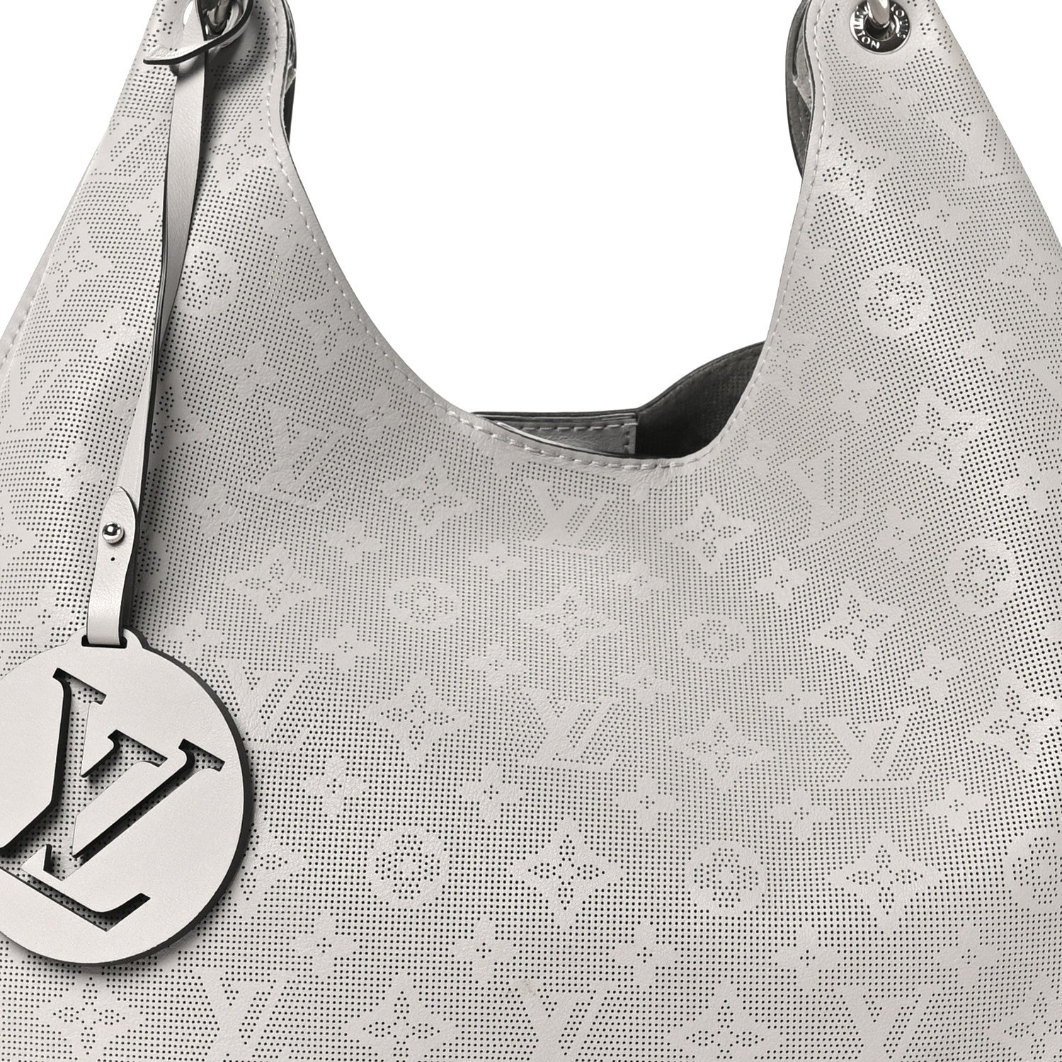 Louis Vuitton Reverse Mahina Carmel Hobo Gris Souris Gray 7 of 9