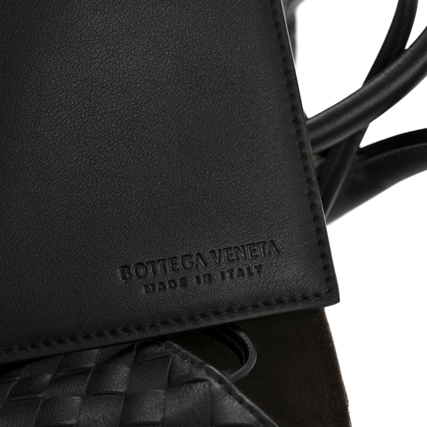 Bottega Veneta Calfskin Intrecciato Pinacoteca Reversible Tote Black Fondant 7 of 11