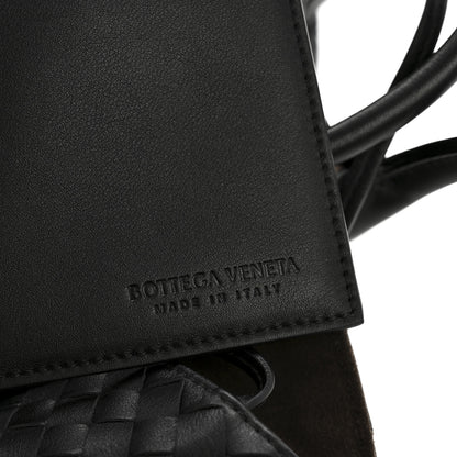 Bottega Veneta Calfskin Intrecciato Pinacoteca Reversible Tote Black Fondant 7 of 11