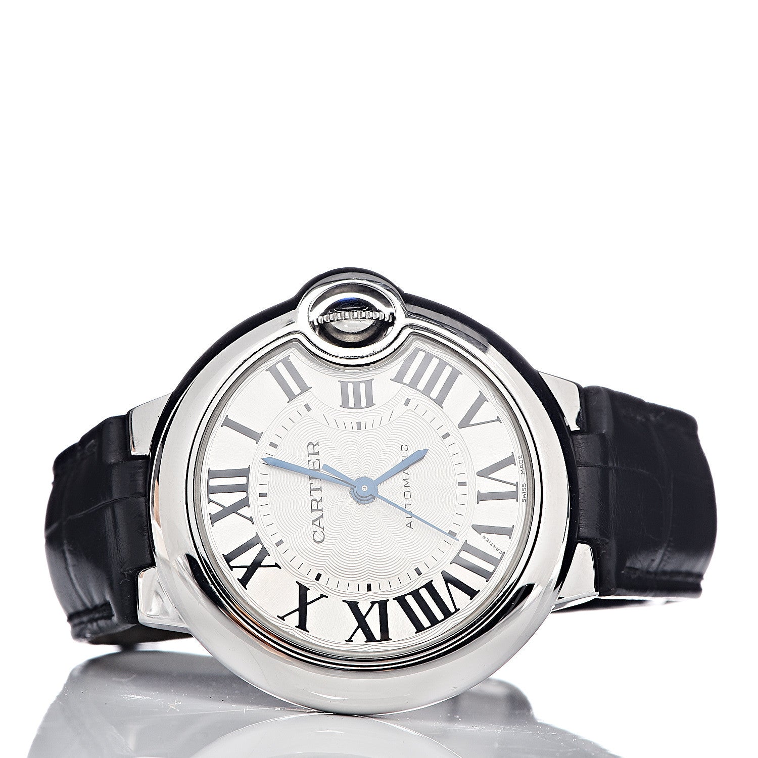 Cartier Stainless Steel Alligator 33mm Ballon Bleu De Cartier Automatic Watch 3 of 8