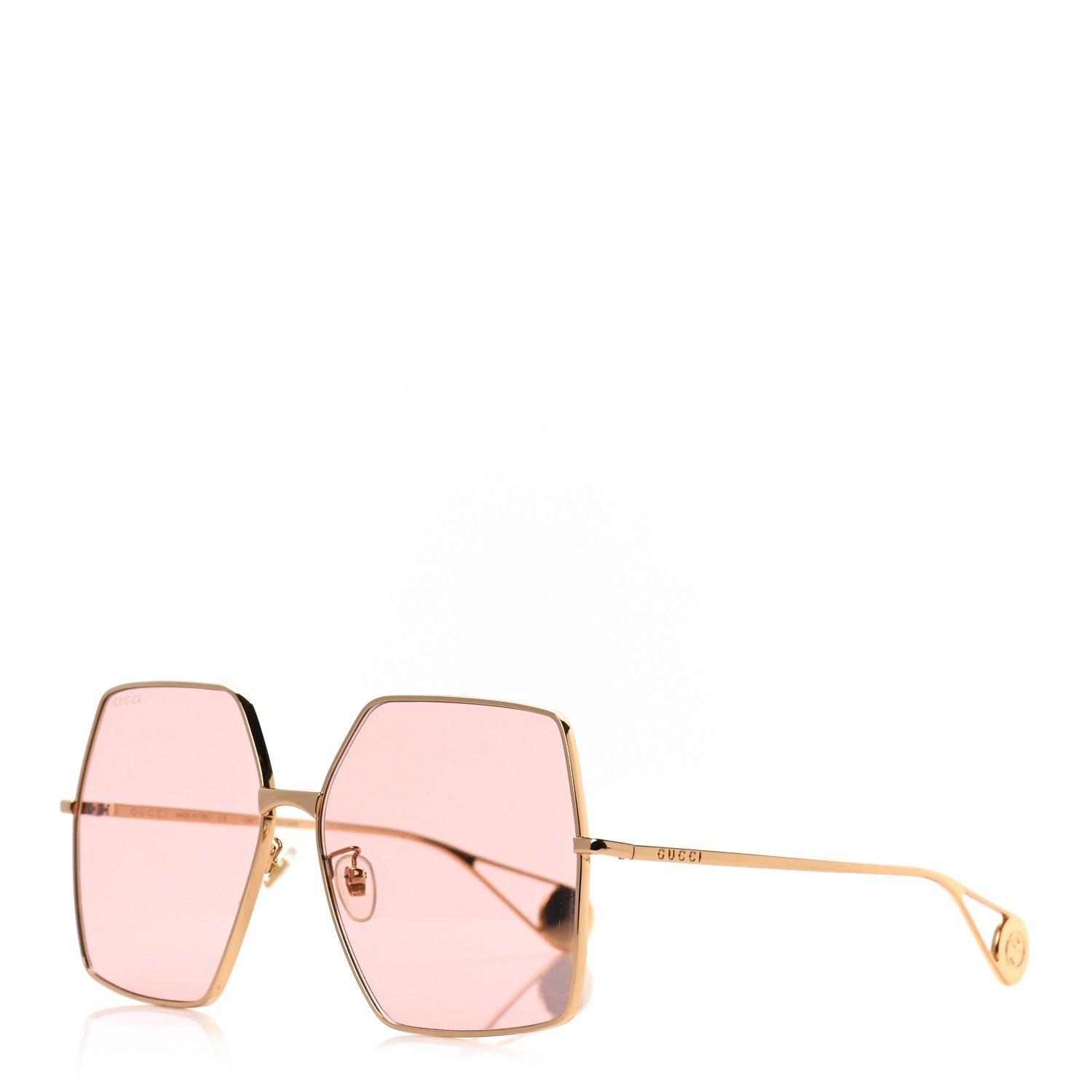Gucci Square Frame GG0536S Sunglasses Gold 1 of 11