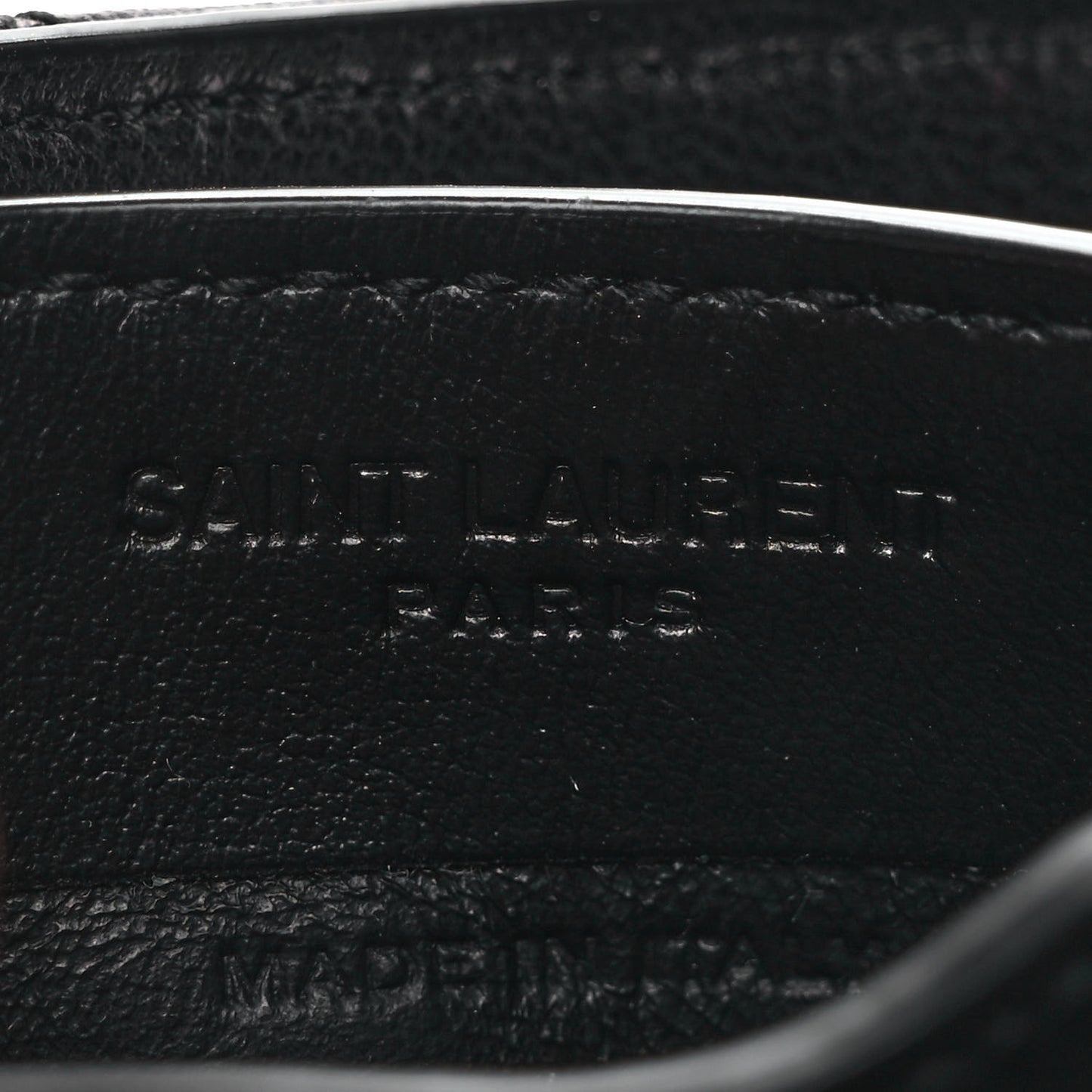 Lambskin Quilted Flip Card Case Black