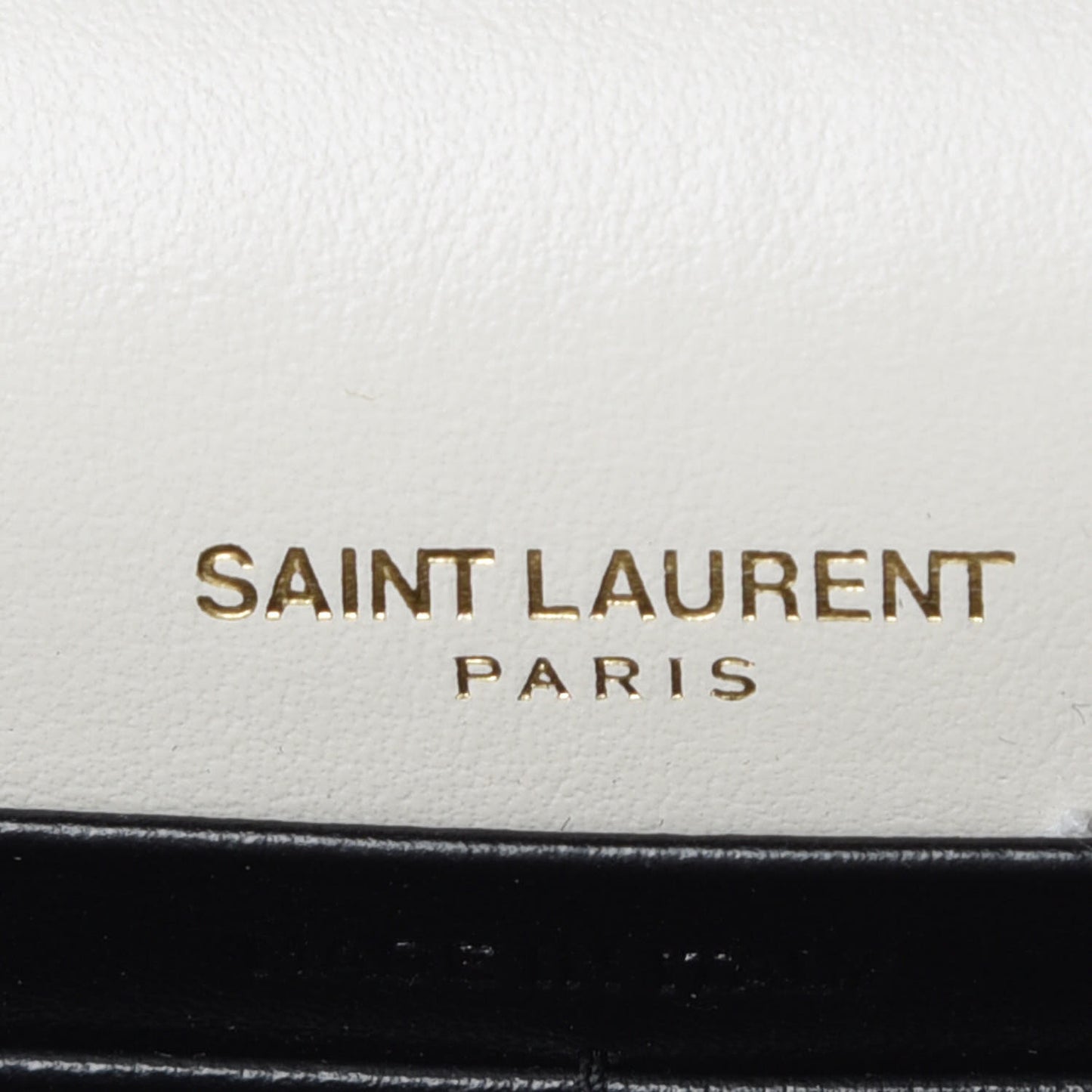 Calfskin Star Print Monogram Kate Tassel Chain Wallet White Gold