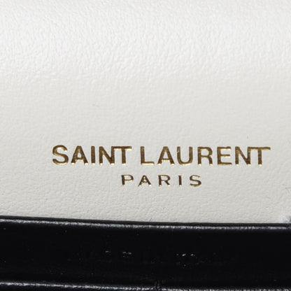 Saint Laurent Calfskin Star Print Monogram Kate Tassel Chain Wallet White Gold 8 of 8