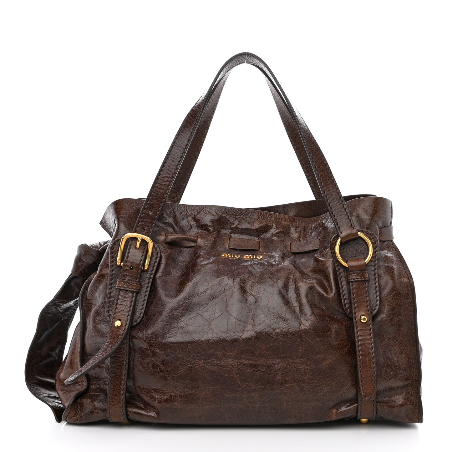 Vitello Lux Bow Bag Brown