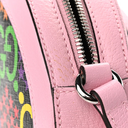 Gucci GG Supreme Monogram Psychedelic Round Shoulder Bag Black Multicolor Sugar Pink 8 of 10