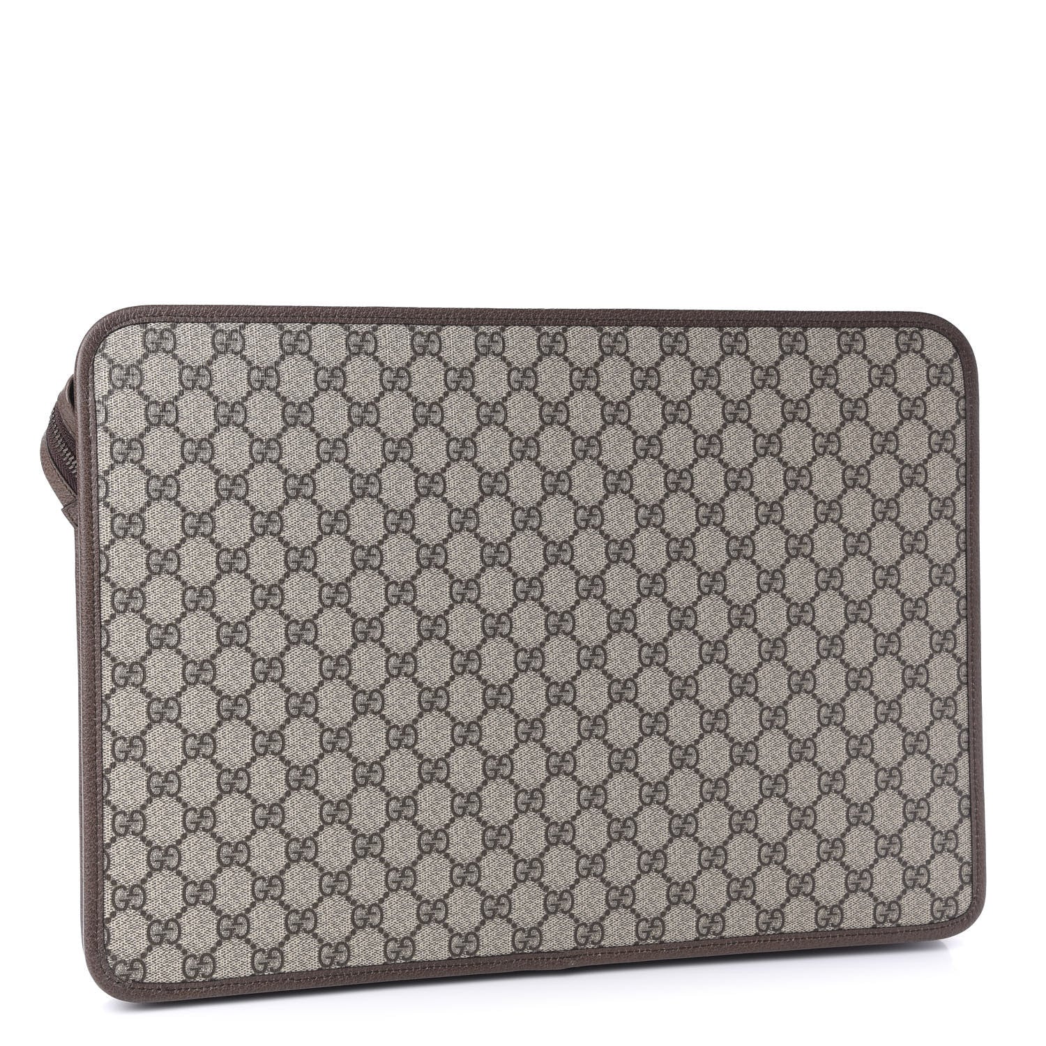 Gucci GG Supreme Monogram Textured Calfskin Web Ophidia Documents Holder Beige Ebony New Acero 3 of 9