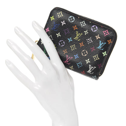 Louis Vuitton Monogram Multicolor Zippy Coin Purse Black Violet 2 of 9