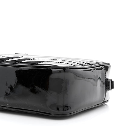 Saint Laurent Patent Calfskin Matelasse Monogram Lou Camera Bag Black 10 of 10