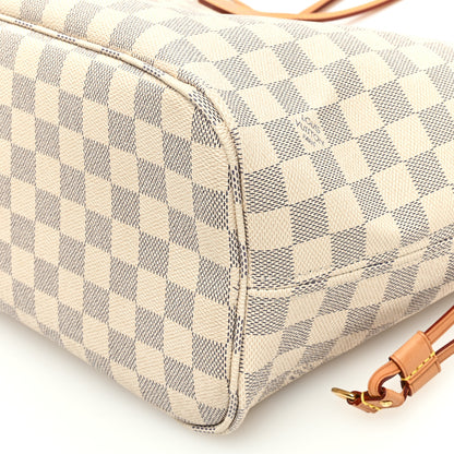 Louis Vuitton Damier Azur Neo Neverfull MM Rose Ballerine 10 of 10
