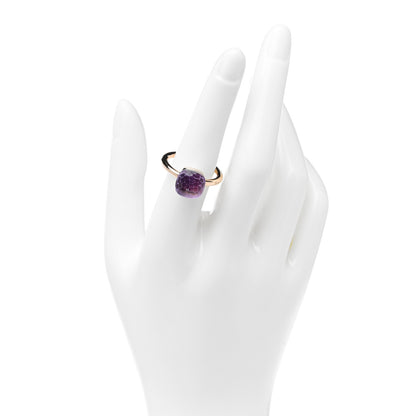 Pomellato 18K Rose Gold Amethyst Classic Nudo Ring 53 6.5 2 of 5