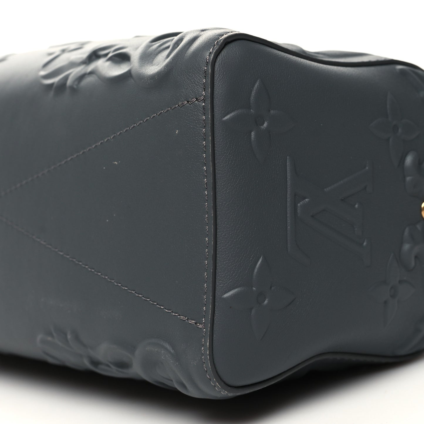 Calfskin Debossed Monogram Versailles City Keepall Dark Shadow Grey