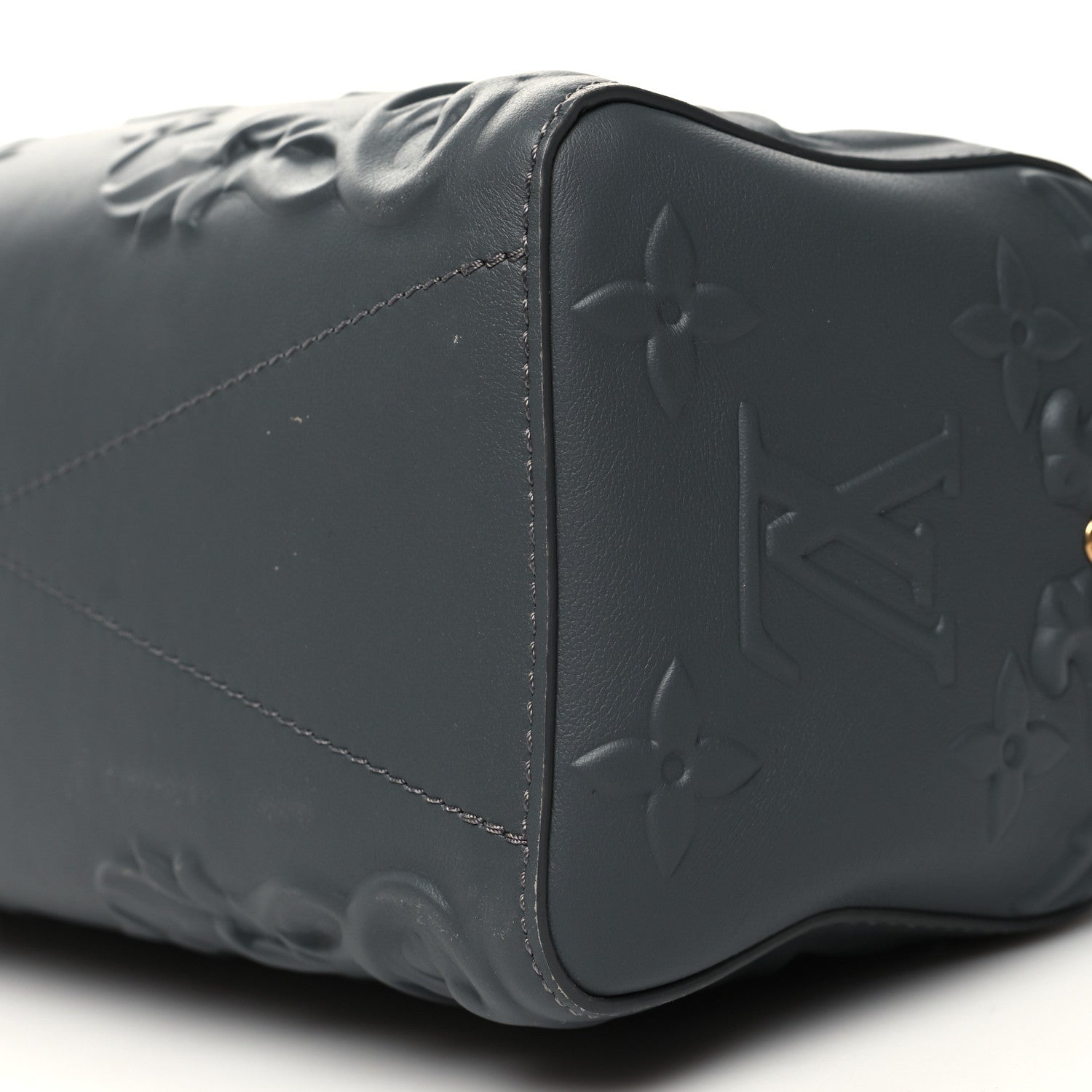 Louis Vuitton Calfskin Debossed Monogram Versailles City Keepall Dark Shadow Grey 9 of 9