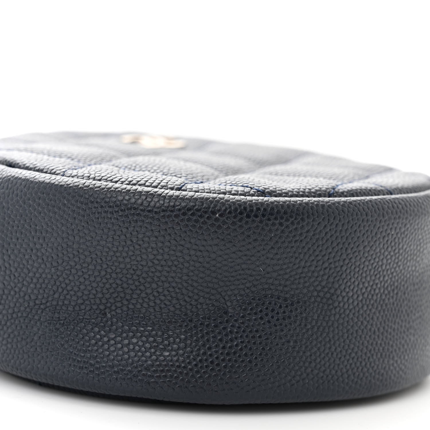 Chanel Caviar Quilted Round Clutch With Chain Navy 9 of 10