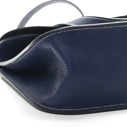 Hermes Taurillon Clemence Halzan 31 GM Bleu Encre 9 of 11