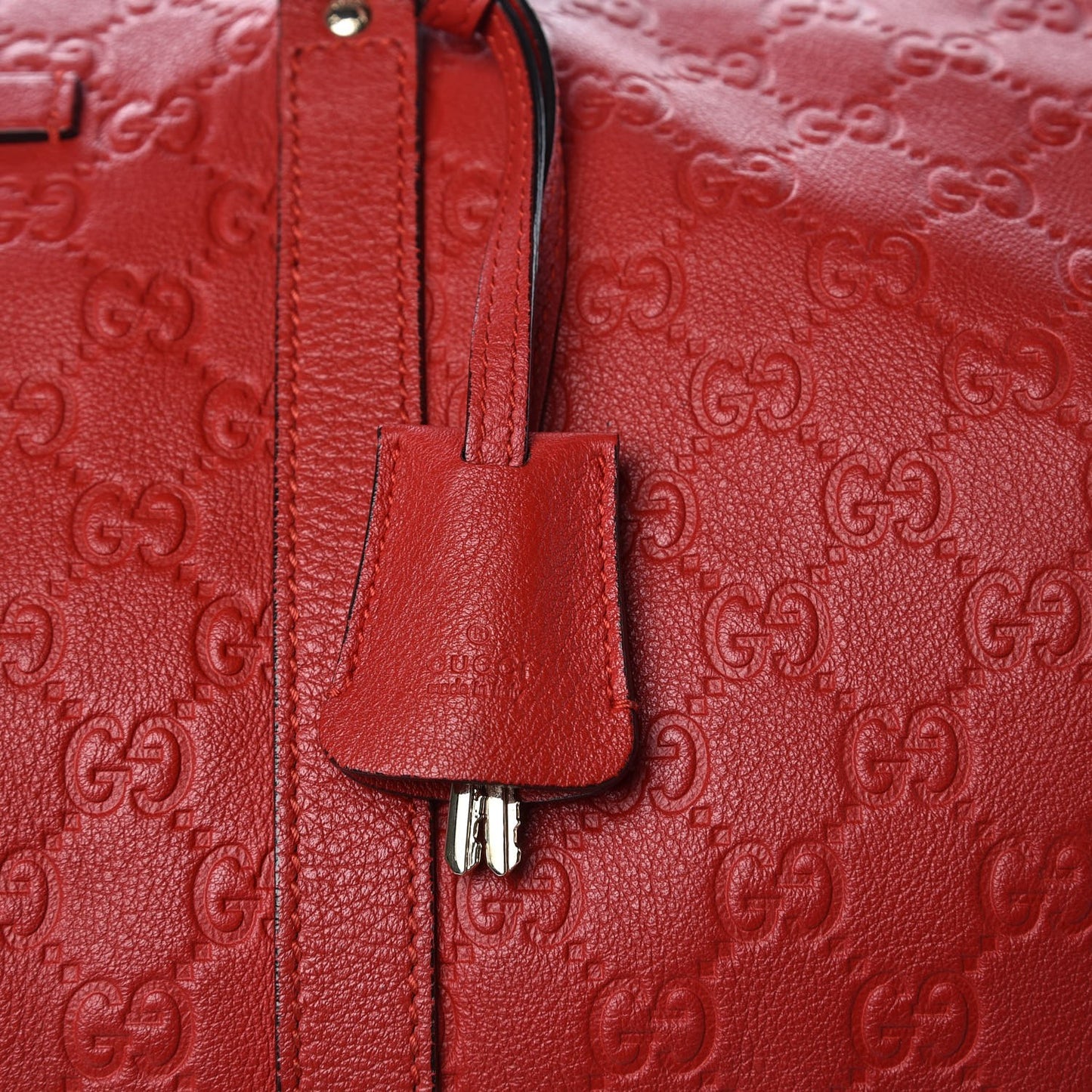 Guccissima Large Carry On Duffle Red
