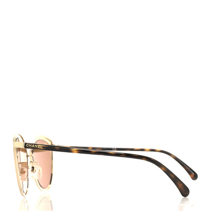 Chanel Metal Cat Eye Sunglasses 4222 Gold 3 of 8