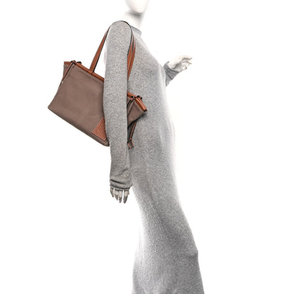 Loewe Canvas Calfskin Cushion Tote Taupe 2 of 10