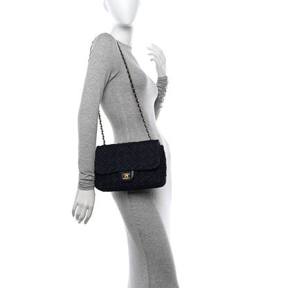 Chanel Raffia Crochet Medium Single Flap Bag Blue 2 of 14