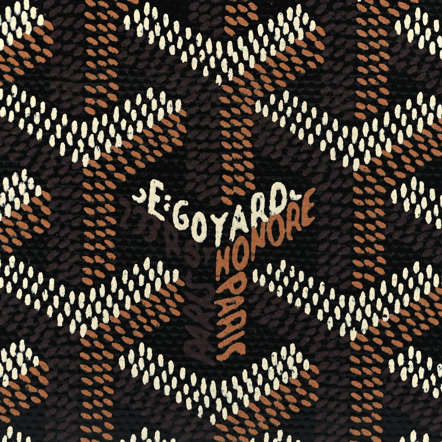 Goyardine Business Card Holder Black Gold