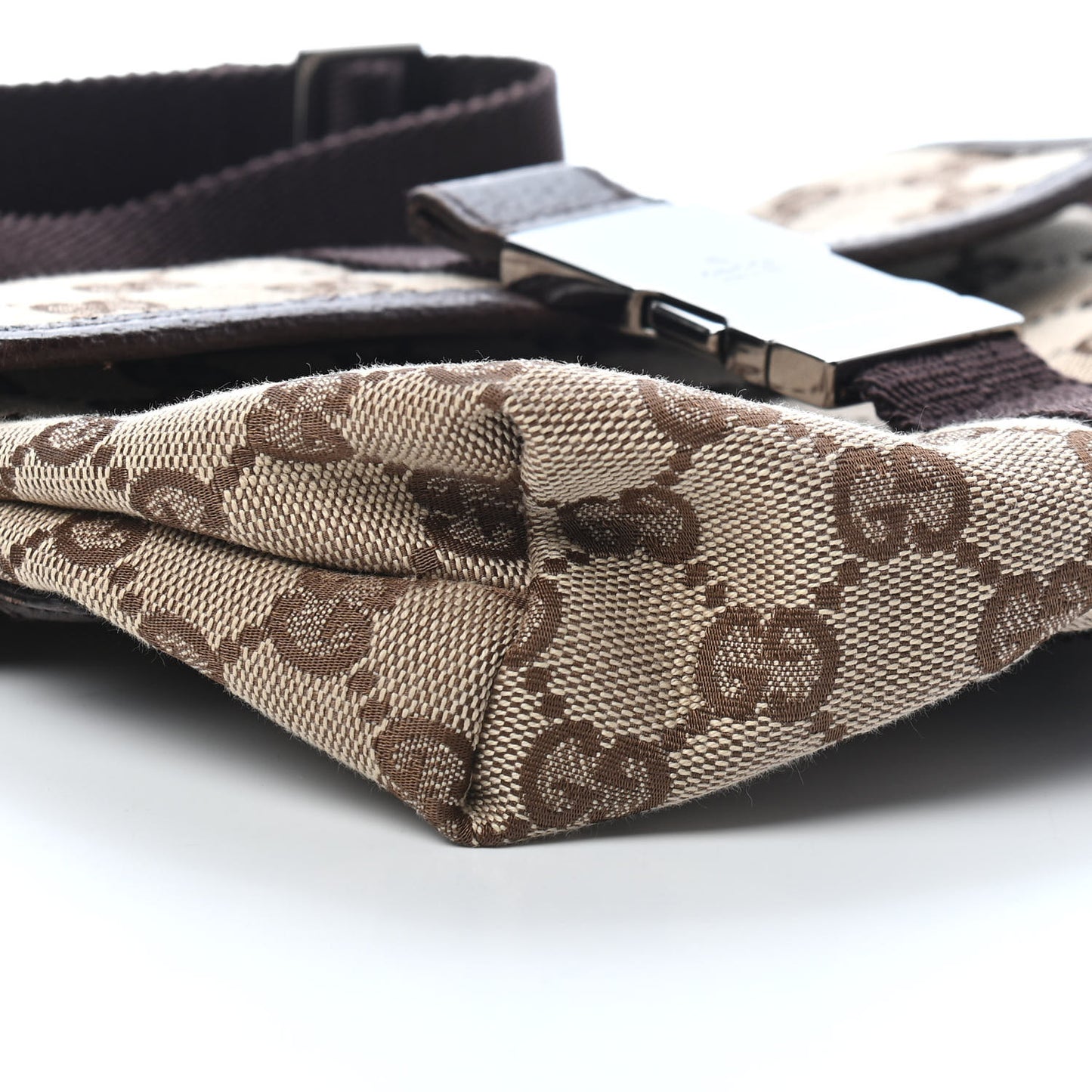 Monogram Waist Pouch Bag Dark Brown