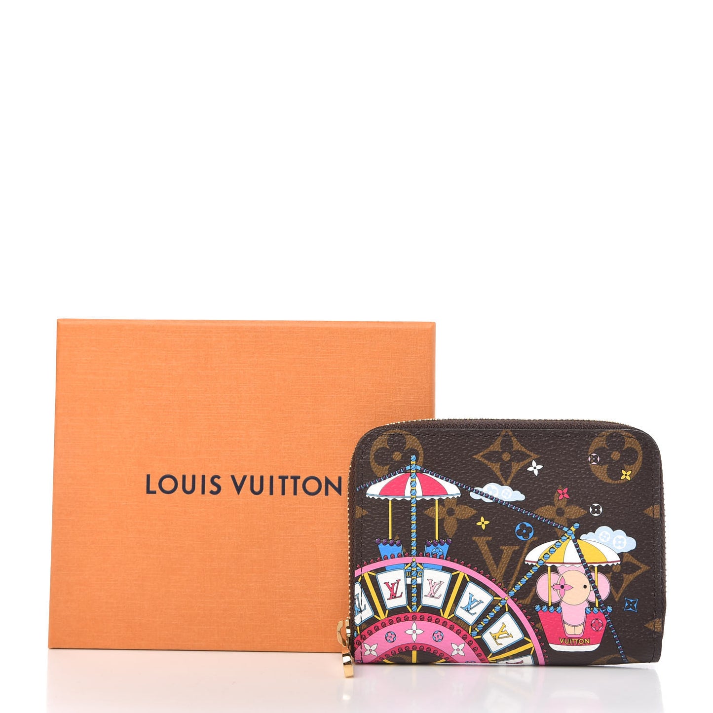 Monogram 2020 Christmas Animation Big Wheel Zippy Coin Purse Rose Ballerine
