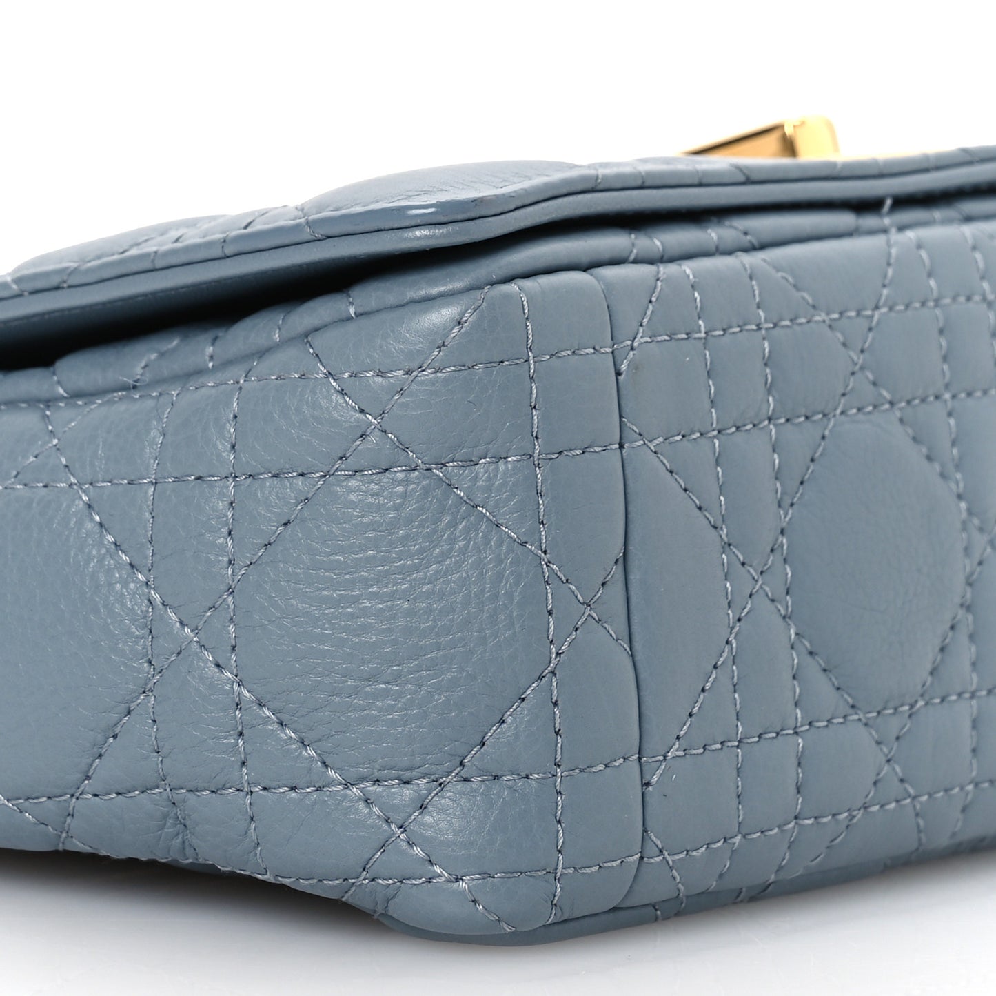 Calfskin Cannage Small Caro Bag Cloud Blue