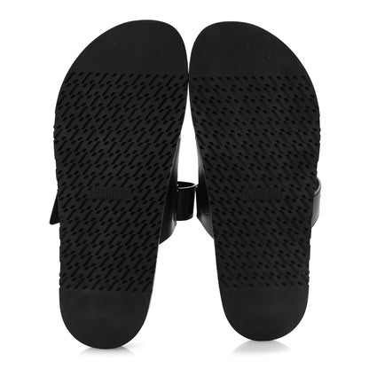 Hermes Calfskin Mens Chypre Sandals 44.5 Black 6 of 10