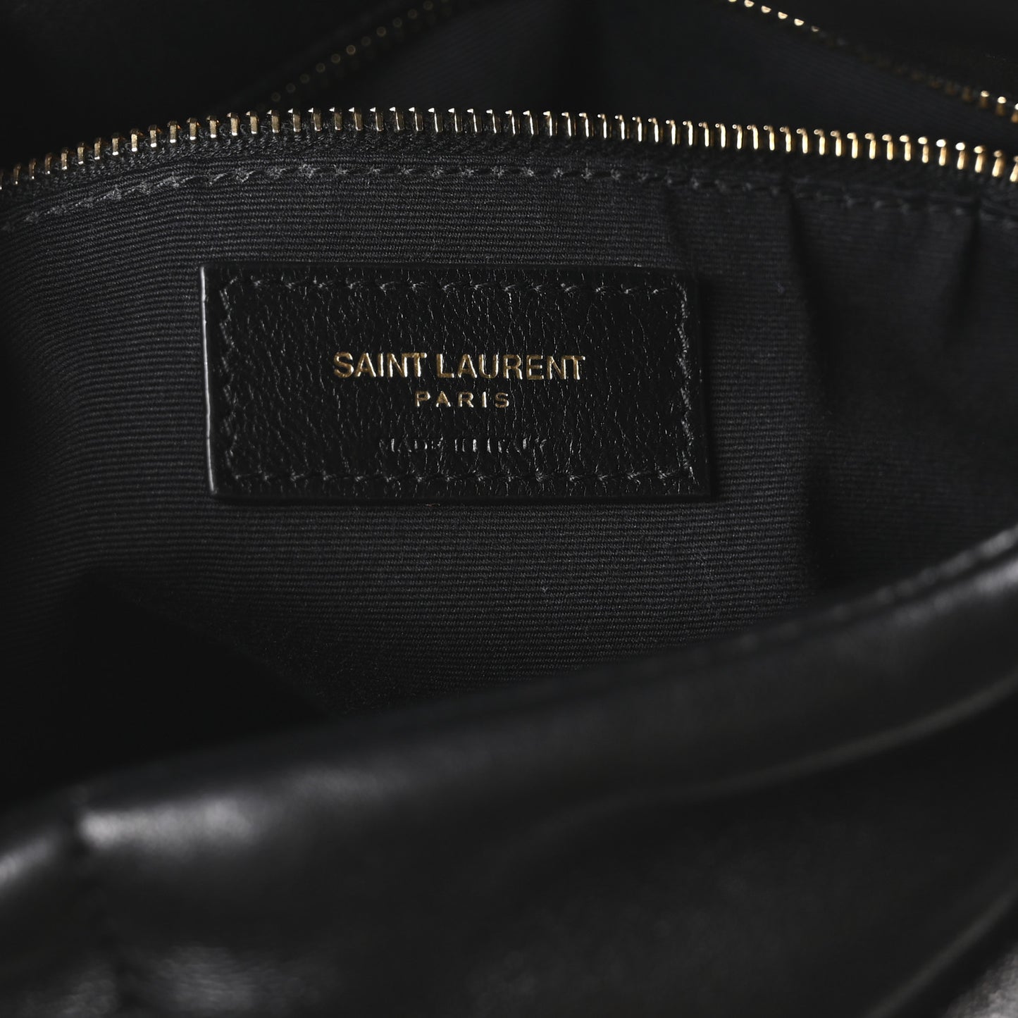 Lambskin Quilted Medium Loulou Puffer Monogram Chain Satchel Black