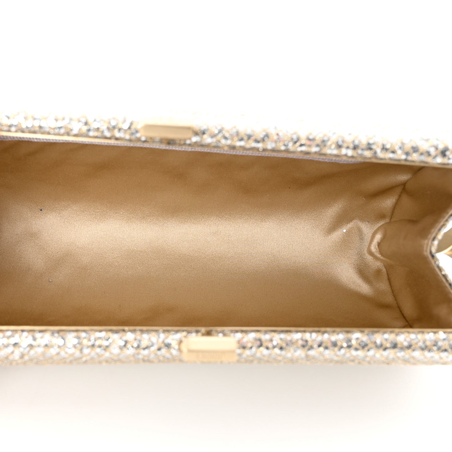 Glitter Fabric Clutch Champagne