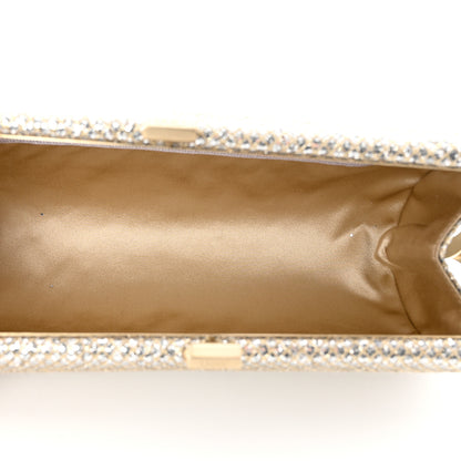Jimmy Choo Glitter Fabric Clutch Champagne 4 of 5