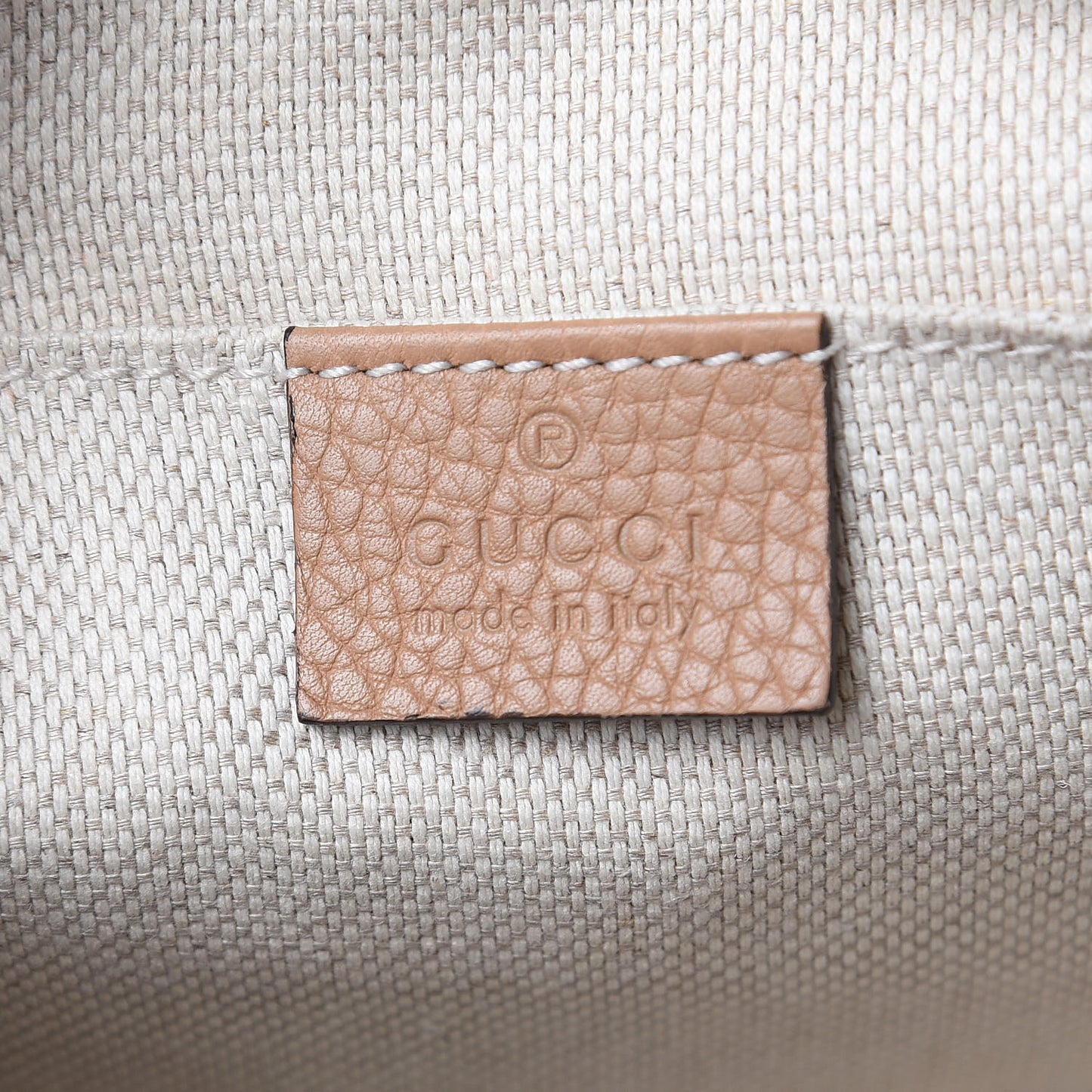Pebbled Calfskin Small Soho Disco Bag Rose Beige