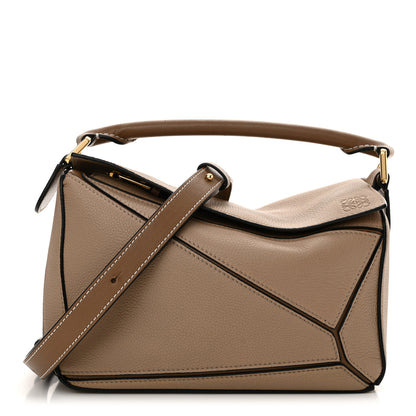 Loewe Grained Calfskin Small Puzzle Bag Sand Mink 1 of 10