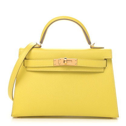 Hermes Epsom Mini Kelly Sellier 20 Lime 1 of 11