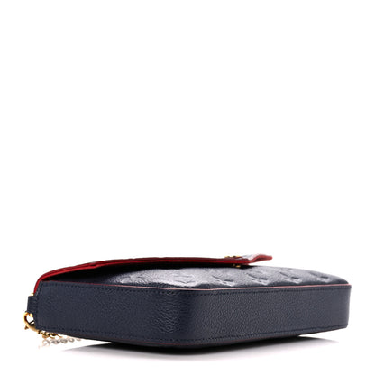 Louis Vuitton Empreinte Pochette Felicie Chain Wallet Marine Rouge 5 of 16