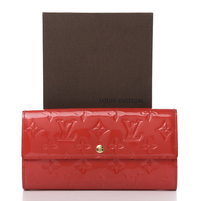 Louis Vuitton Vernis Sarah Wallet Rouge Grenadine 11 of 11