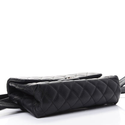 Chanel Grained Calfskin Quilted 2.55 Reissue Flap Belt Bag Clutch Black 3 of 4