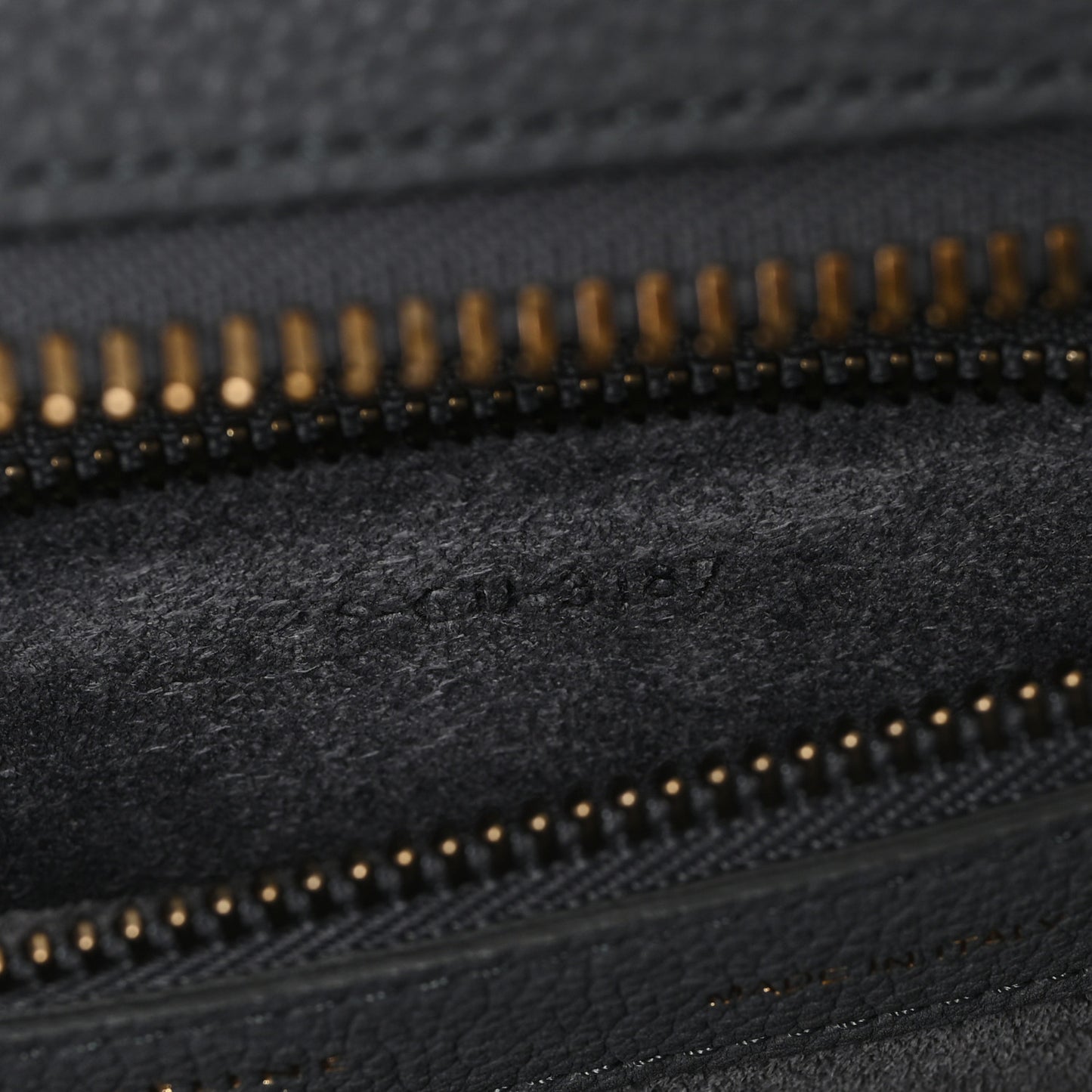 Baby Drummed Calfskin Micro Luggage Kohl