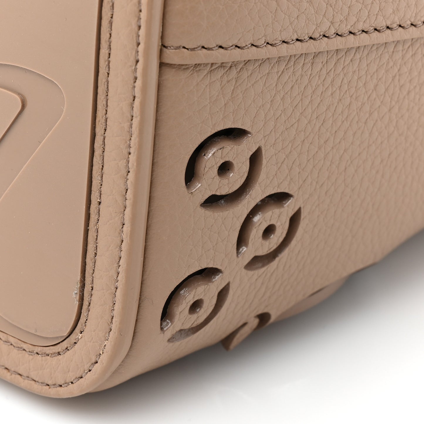 Calfskin Perforated Loubinthesky Large Cabarock Spikes Tote Roca