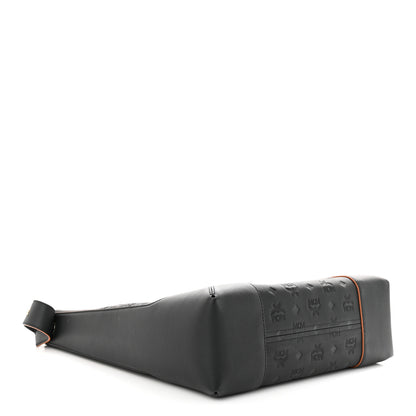 MCM Calfskin Ottomar Monogram Large Klara Hobo Black 4 of 9