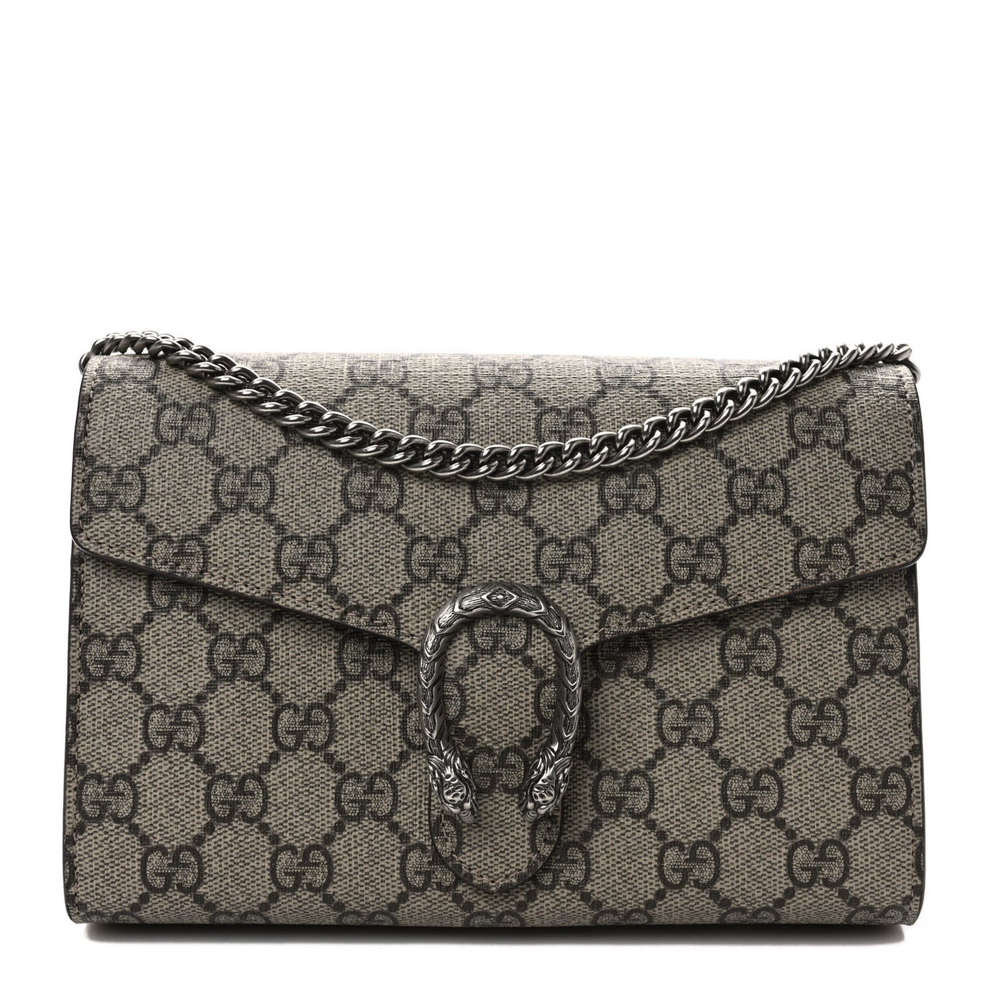 GG Supreme Monogram Mini Dionysus Chain Wallet Beige Taupe