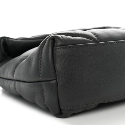 Saint Laurent Lambskin Quilted Toy Loulou Puffer Monogram Chain Satchel Storm 9 of 10