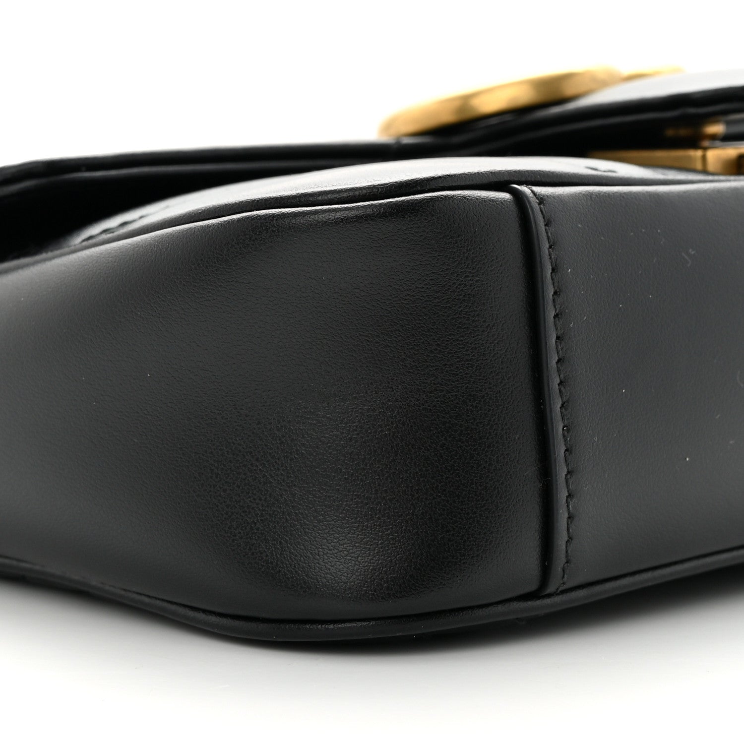 Gucci Calfskin Matelasse Mini GG Marmont Shoulder Bag Black 9 of 16