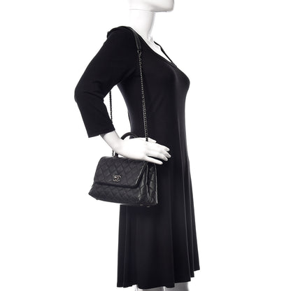 Chanel Caviar Lizard Quilted Mini Coco Handle Flap Black 2 of 9