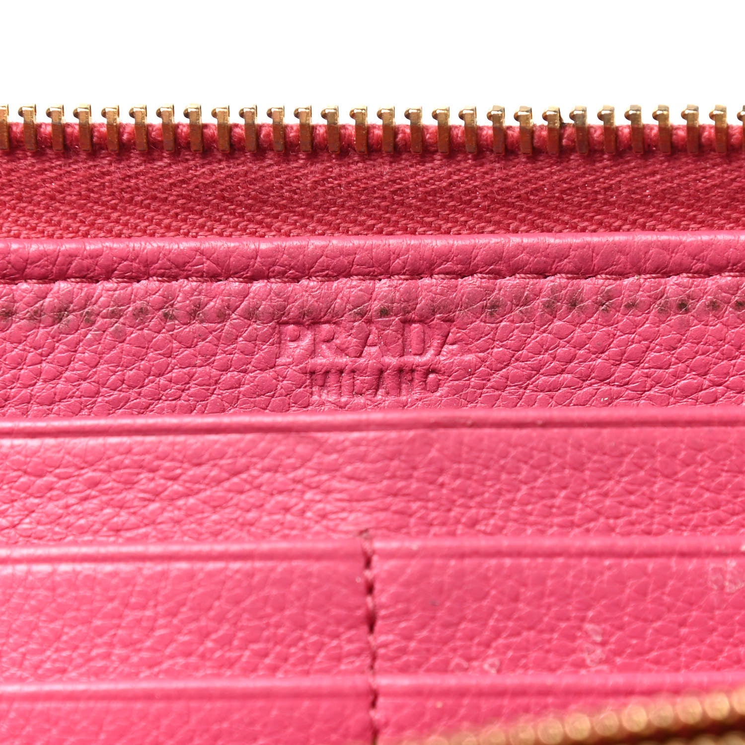 Prada Vitello Phenix Zip Around Wallet Peonia 6 of 14